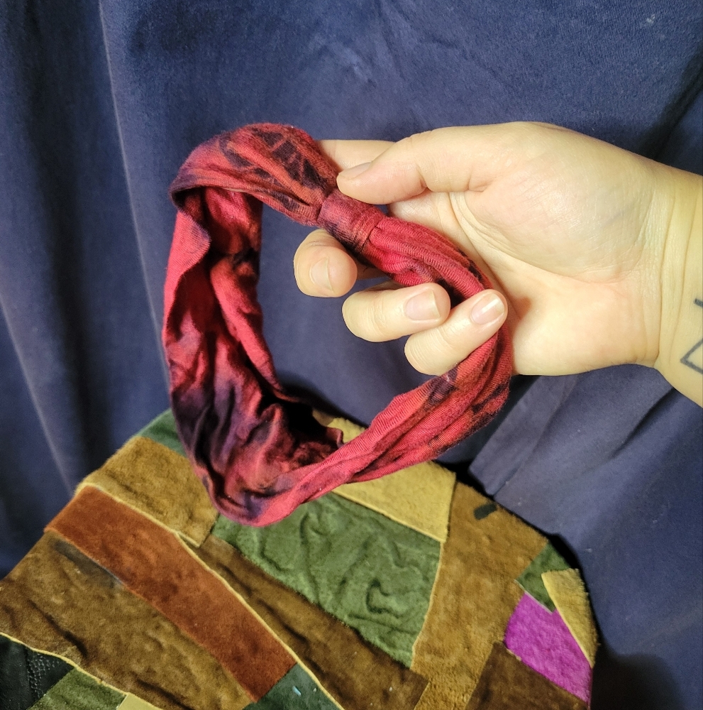 Music Festival Red Tie-Dye Headband